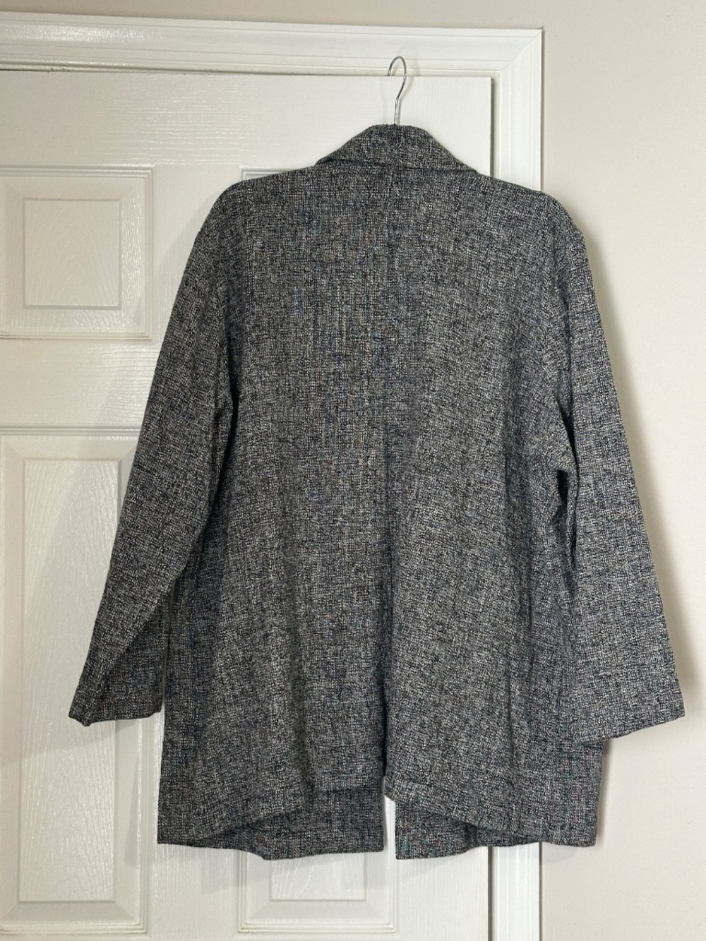 Eileen Fisher Women's Tweed Organic Linen Tweed Style Blazer Notch Boxy 1X Plus - Picture 5 of 6